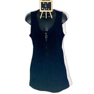 Forever 21 Corduroy Sleeveless Mini Dress Black Size Small